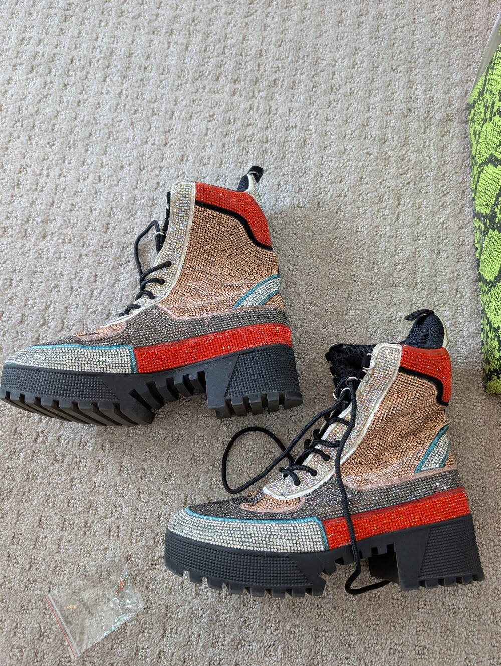 Cape Robbin Rhinestone Combat Boots